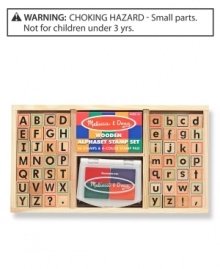 Write exciting messages with this beautifully organized wooden alphabet stamp set. Write exciting messages with this beautifully organized wooden alphabet stamp set.