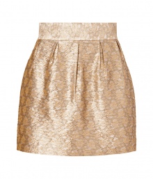 Shimmer into after-hours elegance in Paul & Joe Sisters festive metallic jacquard skirt - Flat waistband, full gathered skirt, side slit pockets, hidden back zip and hook-and-eye closures - Full skirt, mini-length - Pair with cashmere pullovers, platforms and a double strand of pearls Shimmer into after-hours elegance in Paul & Joe Sisters festive metallic jacquard skirt - Flat waistband, full gathered skirt, side slit pockets, hidden back zip and hook-and-eye closures - Full skirt, mini-length - Pair with cashmere pullovers, platforms and a double strand of pearls