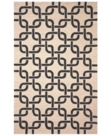 Chain-link chic! Liora Manne combines hand-hooking and hand-tufting techniques to achieve the rich, textural surface of this oatmeal and black indoor/outdoor rug from the Spello collection. UV stabilized to minimize fading, the elegant and durable rug is sure to please. Hose off for easy cleaning. Chain-link chic! Liora Manne combines hand-hooking and hand-tufting techniques to achieve the rich, textural surface of this oatmeal and black indoor/outdoor rug from the Spello collection. UV stabilized to minimize fading, the elegant and durable rug is sure to please. Hose off for easy cleaning.