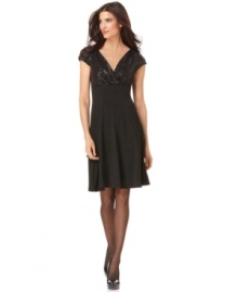 Add a dash of sparkle to a night out with Spense's petite dress, bedecked with sequins at the bust and sleeves. (Clearance) Add a dash of sparkle to a night out with Spense's petite dress, bedecked with sequins at the bust and sleeves. (Clearance)