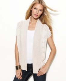 Unique stitching and a flattering drape set INC's petite cardigan apart from the rest! Perfect for adding the finishing touch to all of your spring outfits. Unique stitching and a flattering drape set INC's petite cardigan apart from the rest! Perfect for adding the finishing touch to all of your spring outfits.