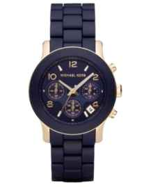 A stylish watch in attractive midnight blue, by Michael Kors.