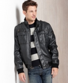 A cozy take on the classic bomber, this jacket from Calvin Klein will be a core piece of your cold-weather wear.