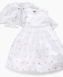 Little ladies deserve the loveliest of frocks. This dress and cardigan set from Princess Faith has scaled down sophistication for the smaller set. Little ladies deserve the loveliest of frocks. This dress and cardigan set from Princess Faith has scaled down sophistication for the smaller set.