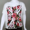 Tres Bien England Floral Graphic Top